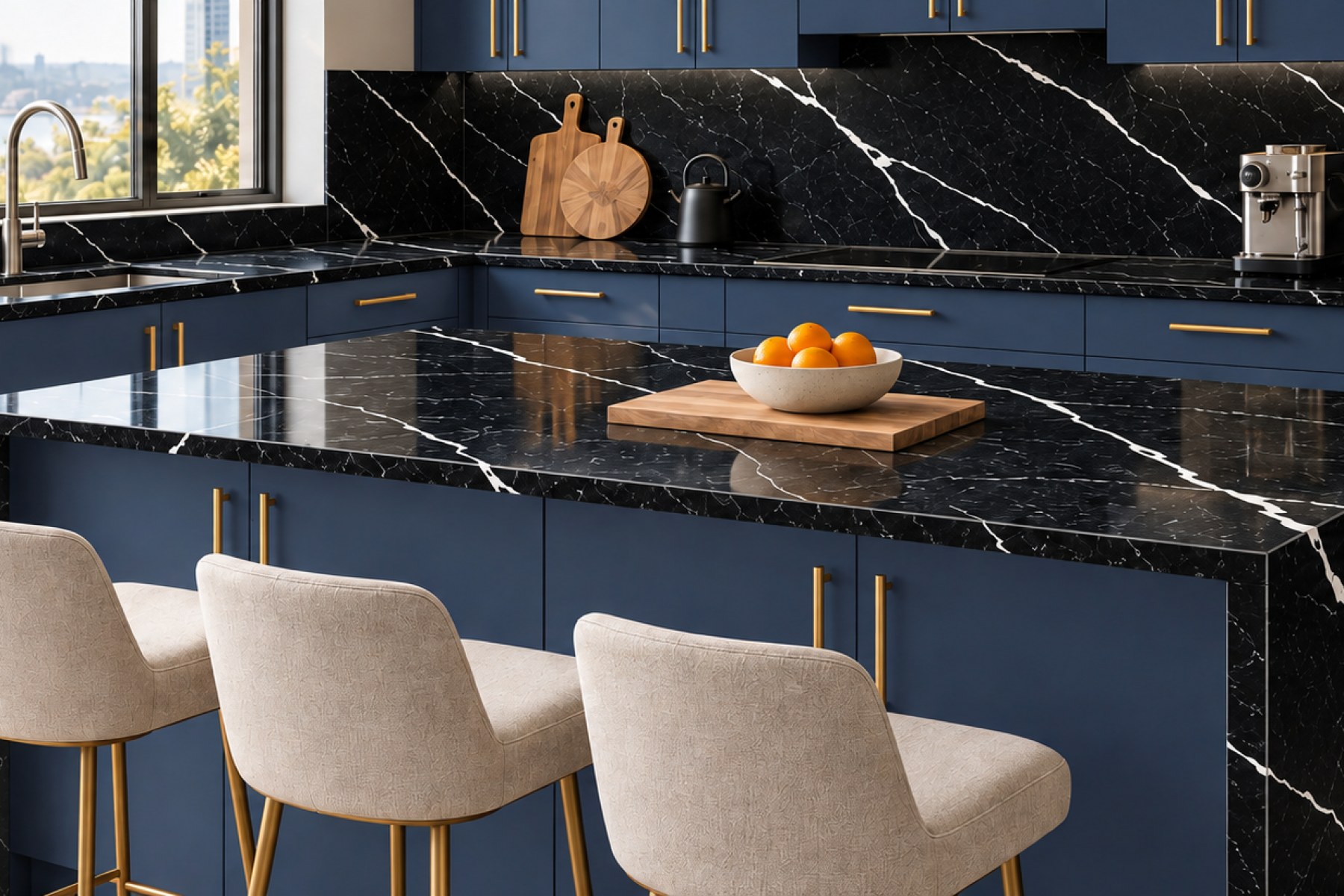 Navy Closeup Kitchen